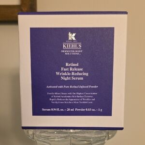 Kiehl's Retinol Fast Release Night Serum - Deep Purple & White Box